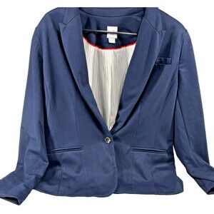 J.C.Penney  JCP Navy Blue Women’s Lined Career Blazer Business Extra Large